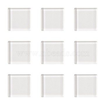 Glass Cabochons, Square, Clear, 24.5x24.5x4.5mm(GGLA-TAC0001-01D)