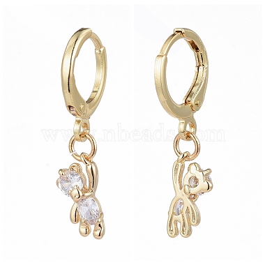 Brass Huggie Hoop Earrings(X-EJEW-JE04187-03)-2