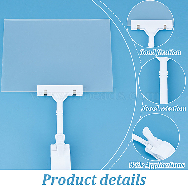 Acrylic Sign Holder with Plastic Clamp(ODIS-WH0025-178)-4