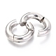 202 Stainless Steel Huggie Hoop Earrings(X-EJEW-O087-08D-P)-2