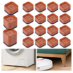 Plastic Washing Machine Leg Pad, Anti-slip Pad, Saddle Brown, 69x69x34.5mm(AJEW-WH0643-029A)