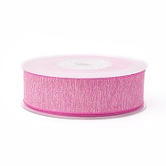 Polyester Ribbons, Flamingo, 15mm, about 100yards/roll(91.44m/roll)(SRIB-L051-15mm-C006)