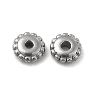 Non-Tarnish 304 Stainless Steel Disc Beads, Flower, Stainless Steel Color, 5x2mm, Hole: 1.4mm(STAS-P319-14A-P)