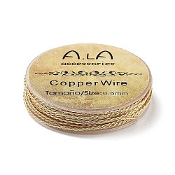 2-Ply Copper Wire, Twisted Round, Real 14K Gold Plated, 1.1mm, about 22.97 Feet(7m)/Roll(KK-M306-10G-02)