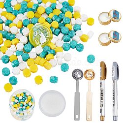 CRASPIRE DIY Wax Seal Wax Sealing Stamps Tools Sets, Including Sealing Wax Particles, Paraffin Candles, Stainless Steel Spoon, Iron Handle Spoon, Marking Pen, Mixed Color, Sealing Wax Particles: 500pcs(DIY-CP0002-81A)