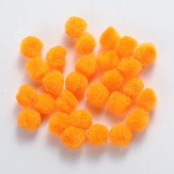 DIY Doll Craft Pom Pom Yarn Pom Pom Balls, Orange, 15mm, about 1000pcs/bag(AJEW-S006-15mm-05)