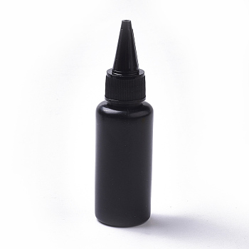 Plastic Glue Bottles, Black, 10.3cm, Capacity: 30ml