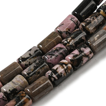 Natural Rhodonite Beads Strands, Column, 10x6mm, Hole: 0.8mm, about 40pcs/strand, 15.67''(39.8cm)