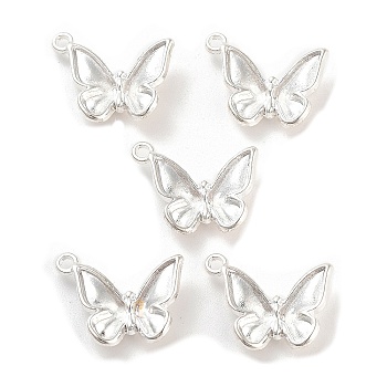 Alloy Pendants, Butterfly, 15.5x17.5x4.5mm, Hole: 1.5mm