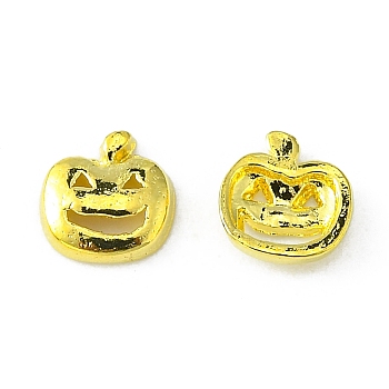 Halloween Themed Alloy Cabochons, Nail Art Decoration Accessories for Women, Cadmium Free & Lead Free, Pumpkin, Golden, 5x5x1.5mm, about 100pcs/bag