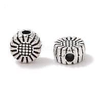 Tibetan Style Alloy Beads, Flower, Antique Silver, Lead Free and Cadmium Free, 5.5x5.5x3mm, Hole: 1mm(X-LFH10005Y)