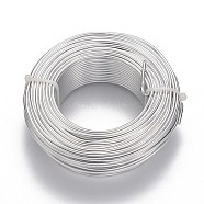 Round Aluminum Wire, Bendable Metal Craft Wire, for DIY Jewelry Craft Making, Silver, 10 Gauge, 2.5mm, about 91.86 Feet(28m)/500g(AW-F004-2.5mm-01)