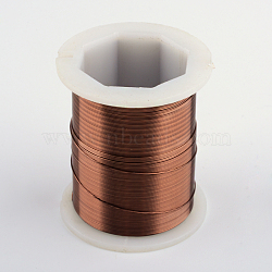 Round Copper Jewelry Wire, Saddle Brown, 24 Gauge, 0.5mm, about 59.05 Feet(18m)/roll(CWIR-R004-0.5mm-06)