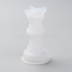 Chess Silicone Mold, Family Games Epoxy Resin Casting Molds, for DIY Kids Adult Table Game, Queen, White, 58x33mm, Inner Diameter: 23mm(DIY-O011-04)