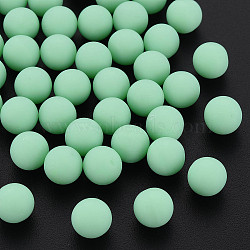 Opaque Acrylic Beads, Frosted, No Hole, Round, Aquamarine, 8mm, about 1600pcs/500g(MACR-S373-57-K05)