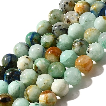 Natural Chrysocolla Beads Strands, Round, 6mm, about 63pcs/strand