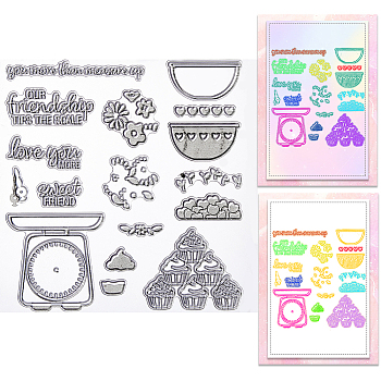 Clear Silicone Stamps, for DIY Scrapbooking, Photo Album Decorative, Cards Making, Food, 139x139x3mm