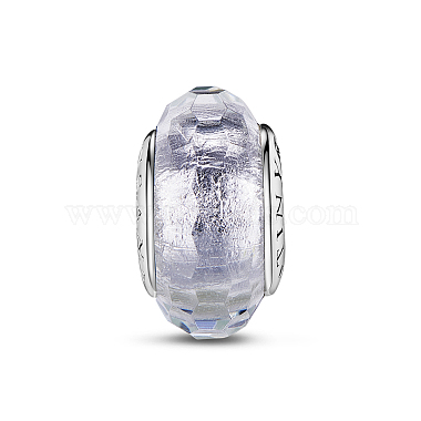 14mm Lavender Rondelle Glass Beads