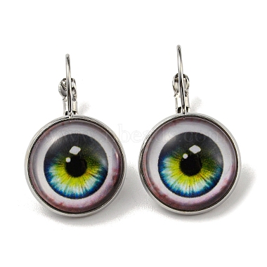 Yellow Eye Glass Earrings