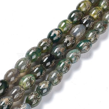 Oval Tibetan Agate Beads