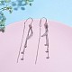 Clear Cubic Zirconia Twist with Chain Tassel Dangle Earrings(JE1034A)-5