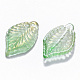 Two Tone Transparent Spray Painted Glass Pendants(GLAA-T016-18F)-2