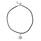 Tibetan Alloy Snowflake Pendant Necklaces(NJEW-JN04538-04)-4