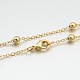 Brass Round Ball Link Chain Necklaces(MAK-J009-24KCG)-1