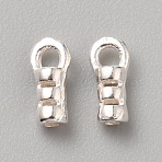 925 Sterling Silver Cord End, Silver, 6x3x2mm, Hole: 1.2mm, Inner Diameter: 1mm(STER-WH0019-14C)