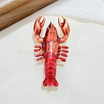 Lobster Enamel Pins, Alloy Brooches for Backpack Clothes, with Glitter Powder, Crimson, 50x27mm(JEWB-R067-01G)