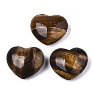 Natural Tiger Eye Heart Love Stone, Pocket Palm Stone for Reiki Balancing, 20x23x10mm(X-G-N0326-56E)