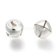 Iron Bell Charms, Silver Color Plated, 10x10x10mm, Hole: 3x1mm(X-IFIN-Q112-05S)