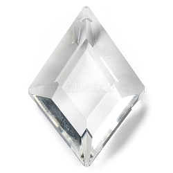 Transparent Glass Pendants, Faceted, Rhombus, for Chandelier Crystal Hanging Pendants, Clear, 62.5x41.5x14.5mm, Hole: 1.5mm(GLAA-R223-05A)