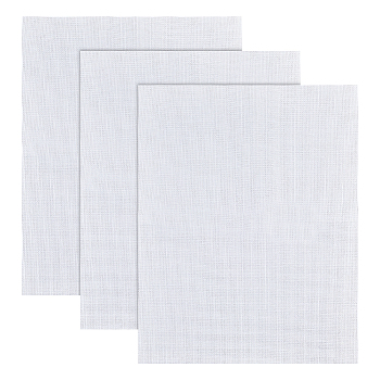 14CT Cross Stitch Canvas Cotton Embroidery Fabric, Aida Cloth, DIY Handmade Sewing Accessories Supplies, Rectangle, WhiteSmoke, 450x353x0.5mm