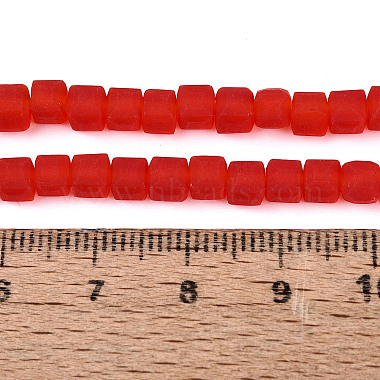 brins de perles de verre d&eacute;poli transparent(GLAA-N072-01A-A07)-4