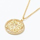 Brass Micro Pave Clear Cubic Zirconia Pendant Necklaces(NJEW-J059-01N)-1