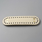 Oval PU Leather Knitting Crochet Bags Nail Bottom Shaper Pad, with Metal Nail, for Bag Bottom Accessories, PapayaWhip, 18x5x0.4~0.95cm, Hole: 5mm(DIY-WH0349-98A)