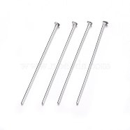 304 Stainless Steel Flat Head Pins, Stainless Steel Color, 25.5x0.6mm, Head: 1.5mm(STAS-F174-09P-A)