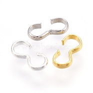 Brass Quick Link Connectors, Chain Findings, Number 3 Shaped Clasps, Mixed Color, 8.2x4x1mm(X-KK-L167-07)