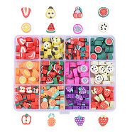 240Pcs 12 Kinds of Fruit Handmade Polymer Clay Beads, for Jewelry Making Bracelets Necklaces Earrings, Mixed Color, 240pcs/box(CLAY-ZZ0001-001A)