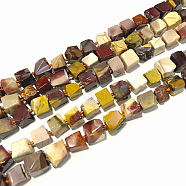 Natural Mookaite Beads Strands, Cube, 9~12x10~12mm, Hole: 1mm, about 34~38pcs/strand, 15.1 inch(G-O173-073)