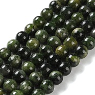 Natural Green Diopside Beads Strands, Round, 8mm, Hole: 1.2mm, about 49pcs/strand, 15.75''(40cm)(G-NH0031-01B)