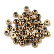 Electroplate Glass Beads, Faceted, Half Round, BurlyWood, 5.5x3mm, Hole: 1.4mm, 100pcs/bag(EGLA-Z004-02E)