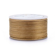 Polyester Braided Cords, for Jewelry Making Beading Crafting, Tan, 2mm, about 21.87 yards(20m)/roll(OCOR-I006-A01-07)