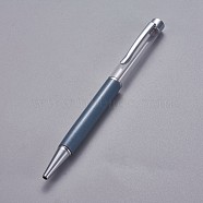 Creative Empty Tube Ballpoint Pens, with Black Ink Pen Refill Inside, for DIY Glitter Epoxy Resin Crystal Ballpoint Pen Herbarium Pen Making, Silver, Steel Blue, 140x10mm(AJEW-L076-A42)