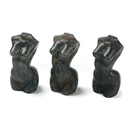 Natural Labradorite Carved Sexy Lady Model Figurines, for Home Desktop Decoration, 16.5x20x39.5mm(G-C152-13)