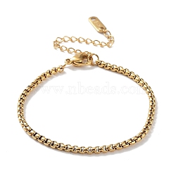 316 Surgical Stainless Steel Box Chain Bracelet, Golden, 6 inch(15.3cm)(BJEW-M305-03G)