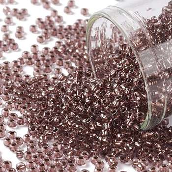 TOHO Round Seed Beads, Japanese Seed Beads, (746) Copper Lined Light Amethyst, 11/0, 2.2mm, Hole: 0.8mm, about 50000pcs/pound