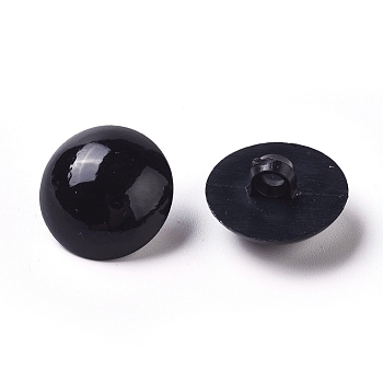 Plastic Craft Eyes, For DIY Teddy Bear Doll Accessories, Black, 19.4x12mm, Hole: 3.2mm