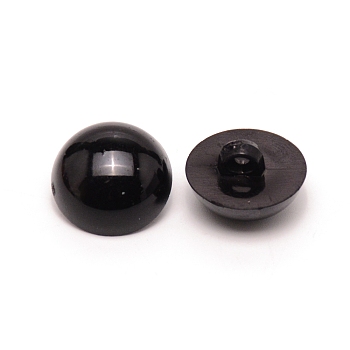 Craft Plastic Doll Eyes, Stuffed Toy Eyes, Mushroom, Black, 17x10.5mm, Hole: 3mm